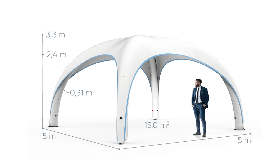 zelt 5m X Gloo XD 5 Protect Zelt Komplettset