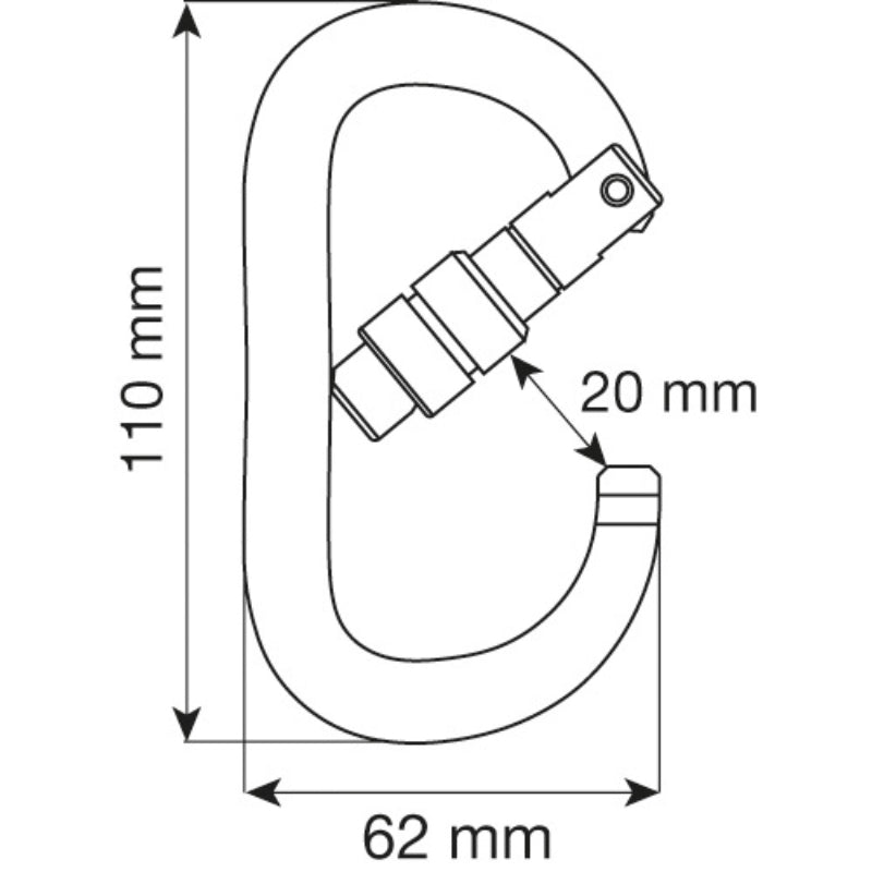 Camp Oval XL Lock Alukarabiner