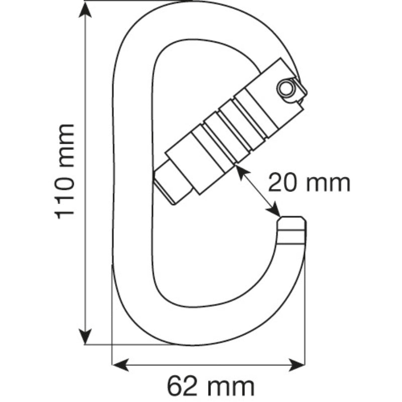 Camp Oval XL 3Lock Alukarabiner