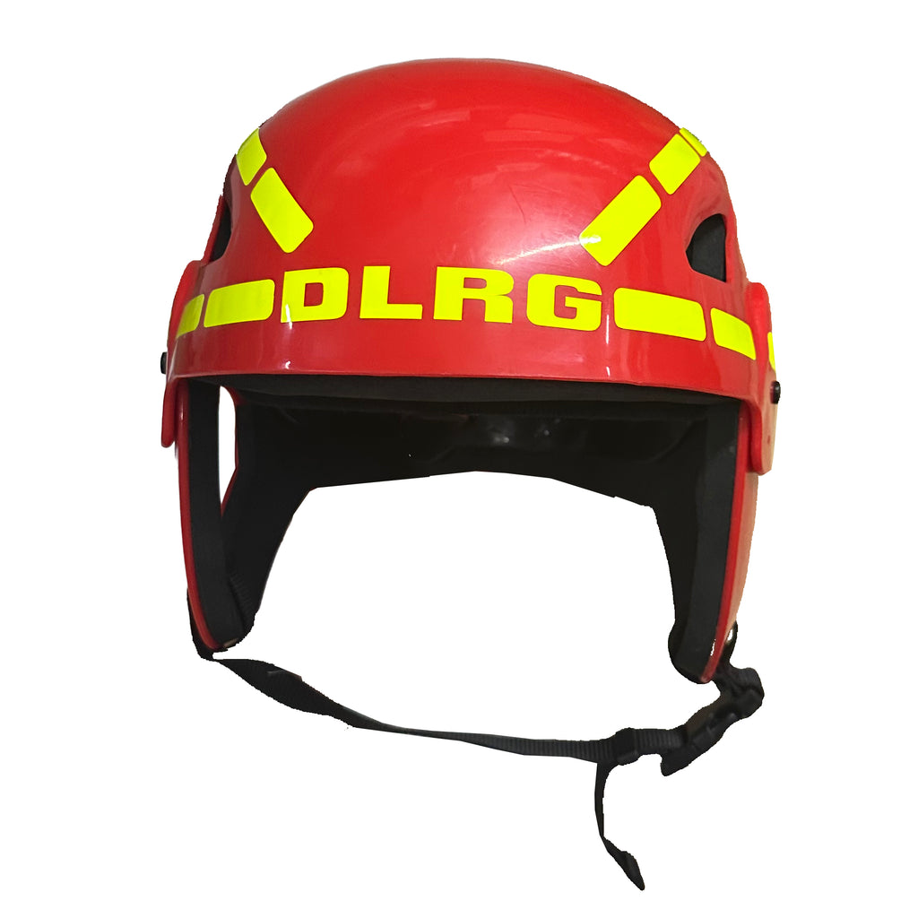 Tahe Embrun Helm rot mit DLRG Beklebung – gebraucht