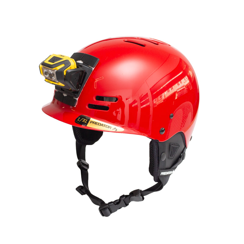 Predator FR7-W Half Cut Helm mit Aria 2 (mit Core Akku) - rot