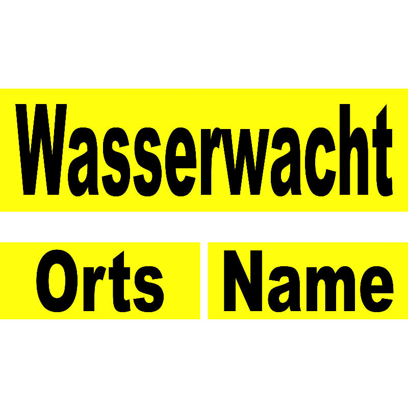 Westenbeschriftung für Palm Rescue 850 gelb-schwarz waterrescue.bayern
