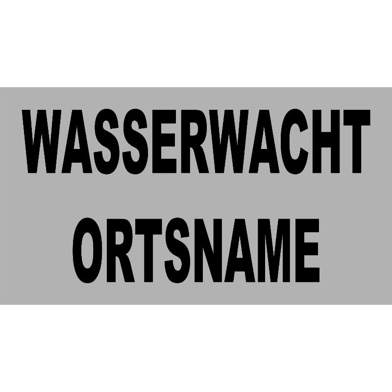 Westenbeschriftung für Secumar Prallschutzweste Swift silber-schwarz waterrescue.bayern